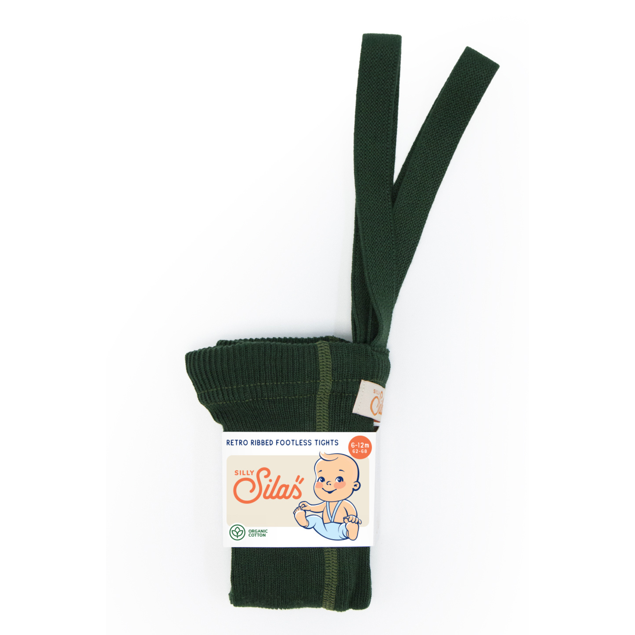 Strumpfhose mit Trägern ohne Fuß in Dark Forest Green