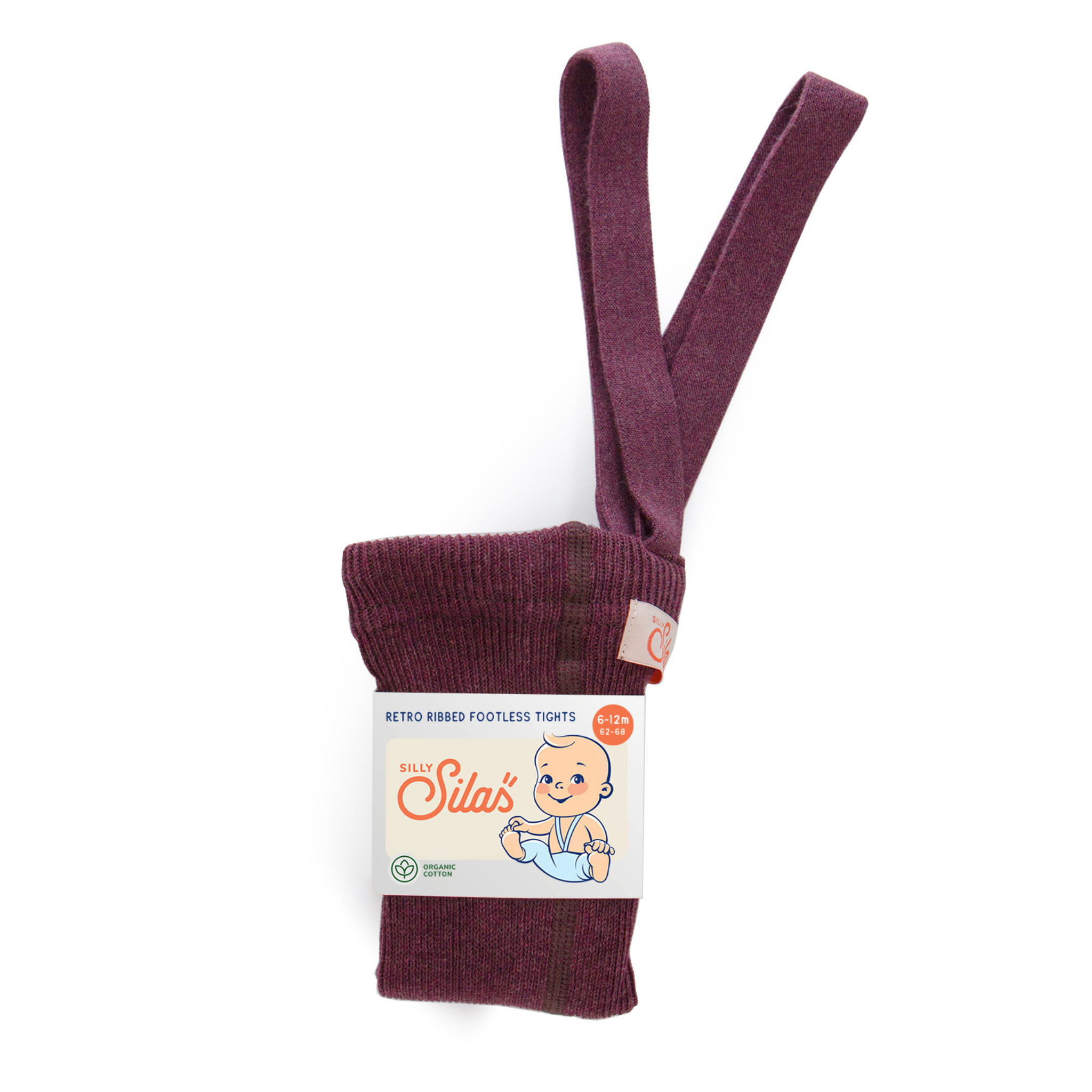 Strumpfhose mit Trägern ohne Fuß in Fig Blend