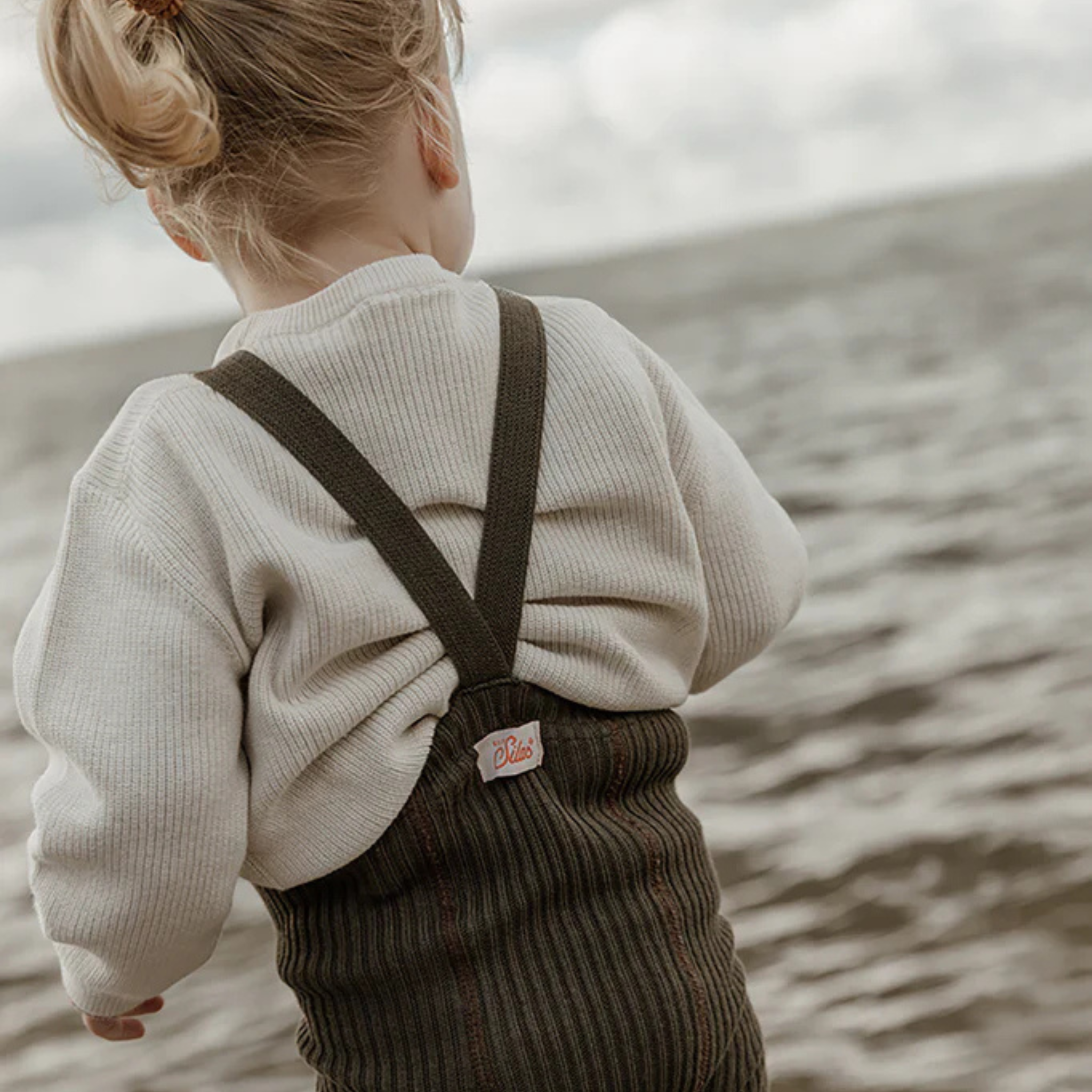 Hippy Strumpfhose mit Trägern ohne Fuß in Seaweed Brown