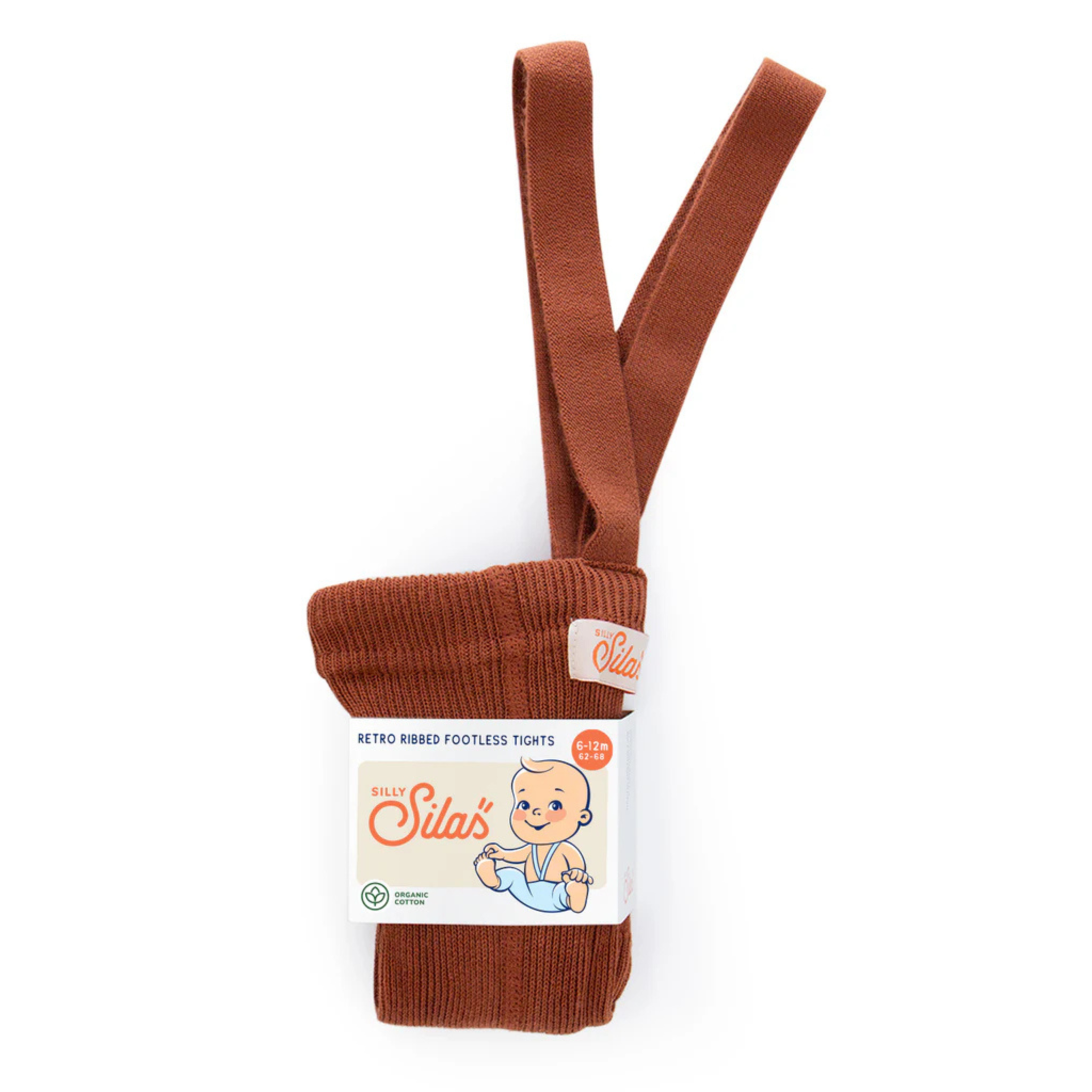 Strumpfhose mit Trägern ohne Fuß in Cinnamon