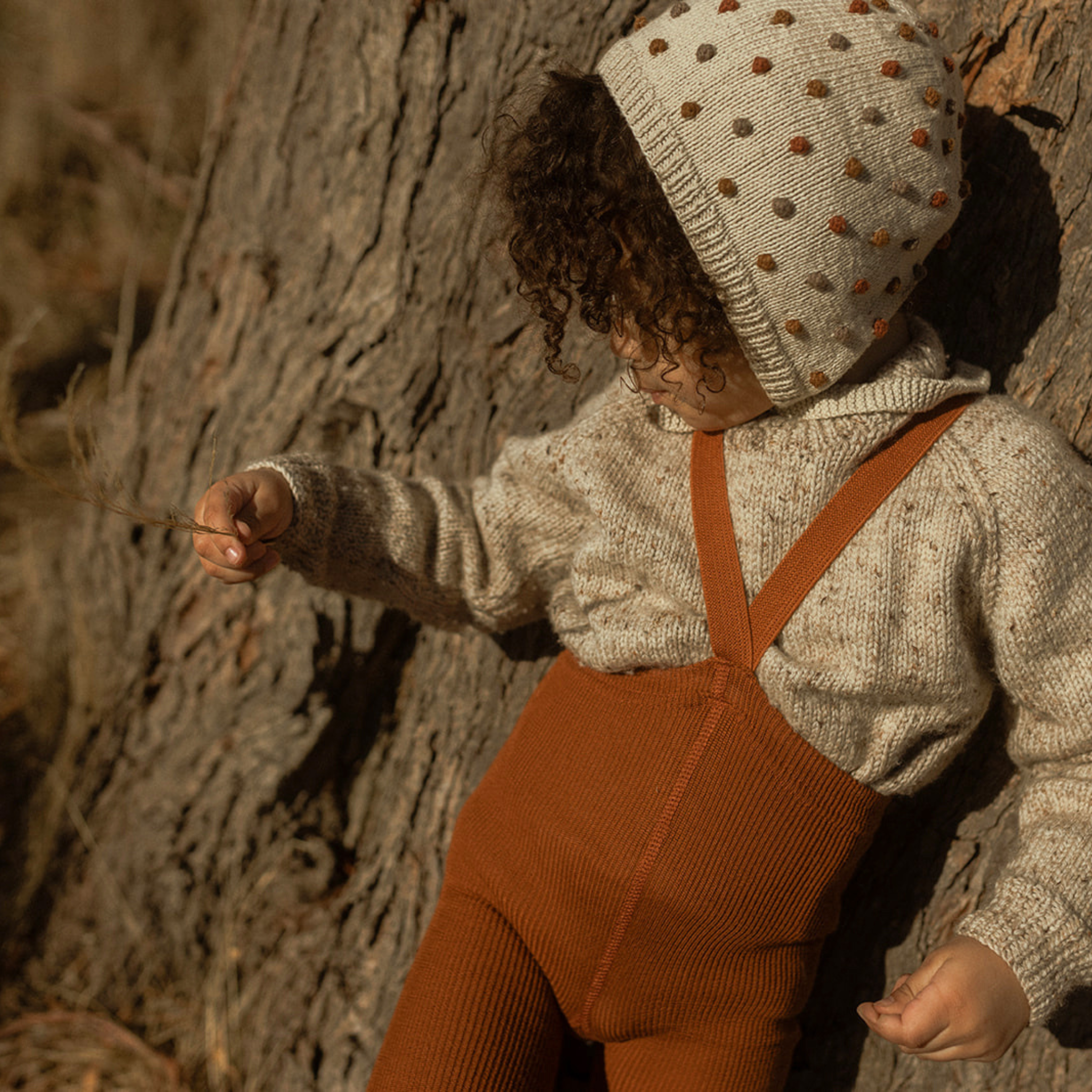 Wooly Strumpfhose mit Trägern ohne Fuß in Ginger