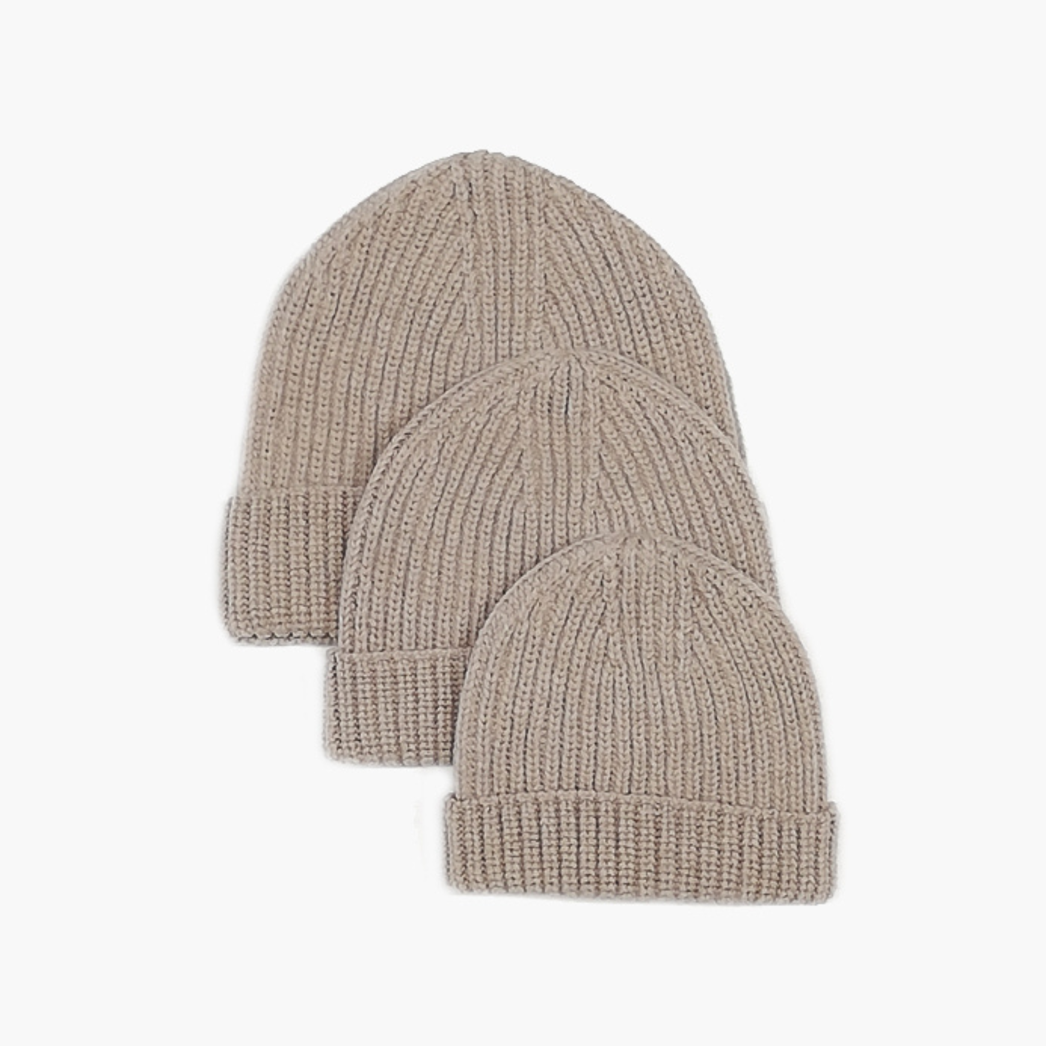 Mütze aus Wolle in Beige