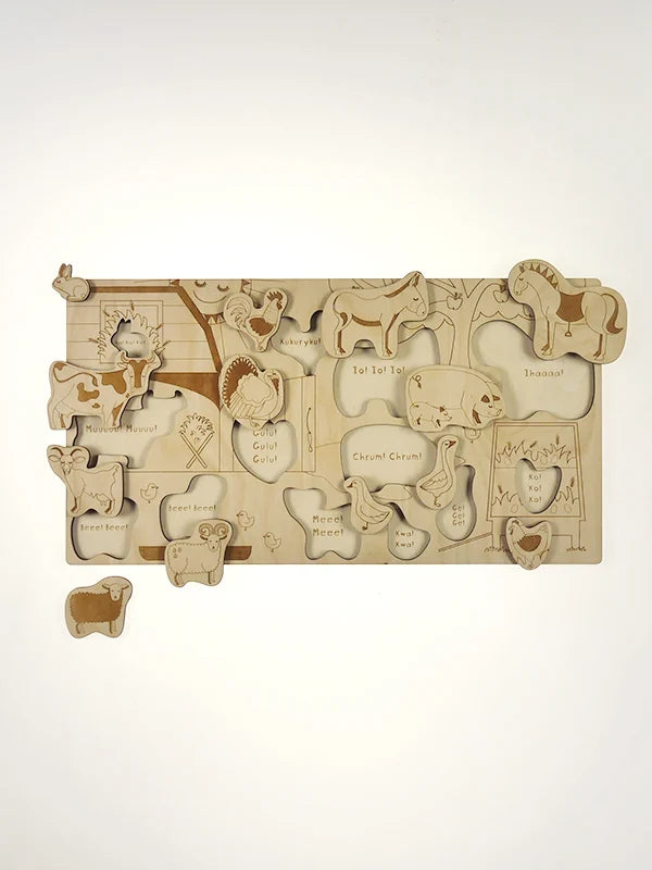 Puzzle aus Holz "Bauernhof"
