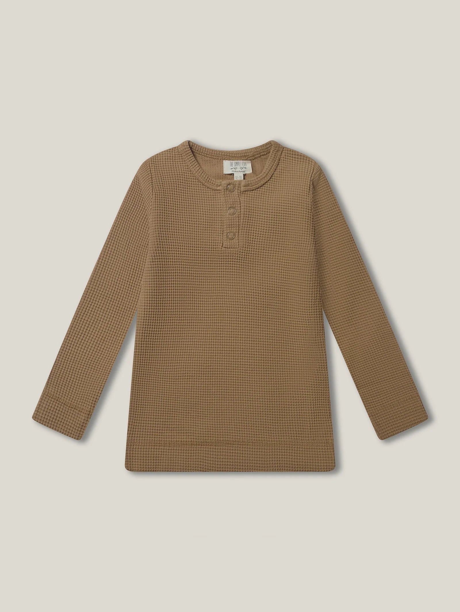 The Waffle Top in camel, Gr. 3-6M, 6-9M