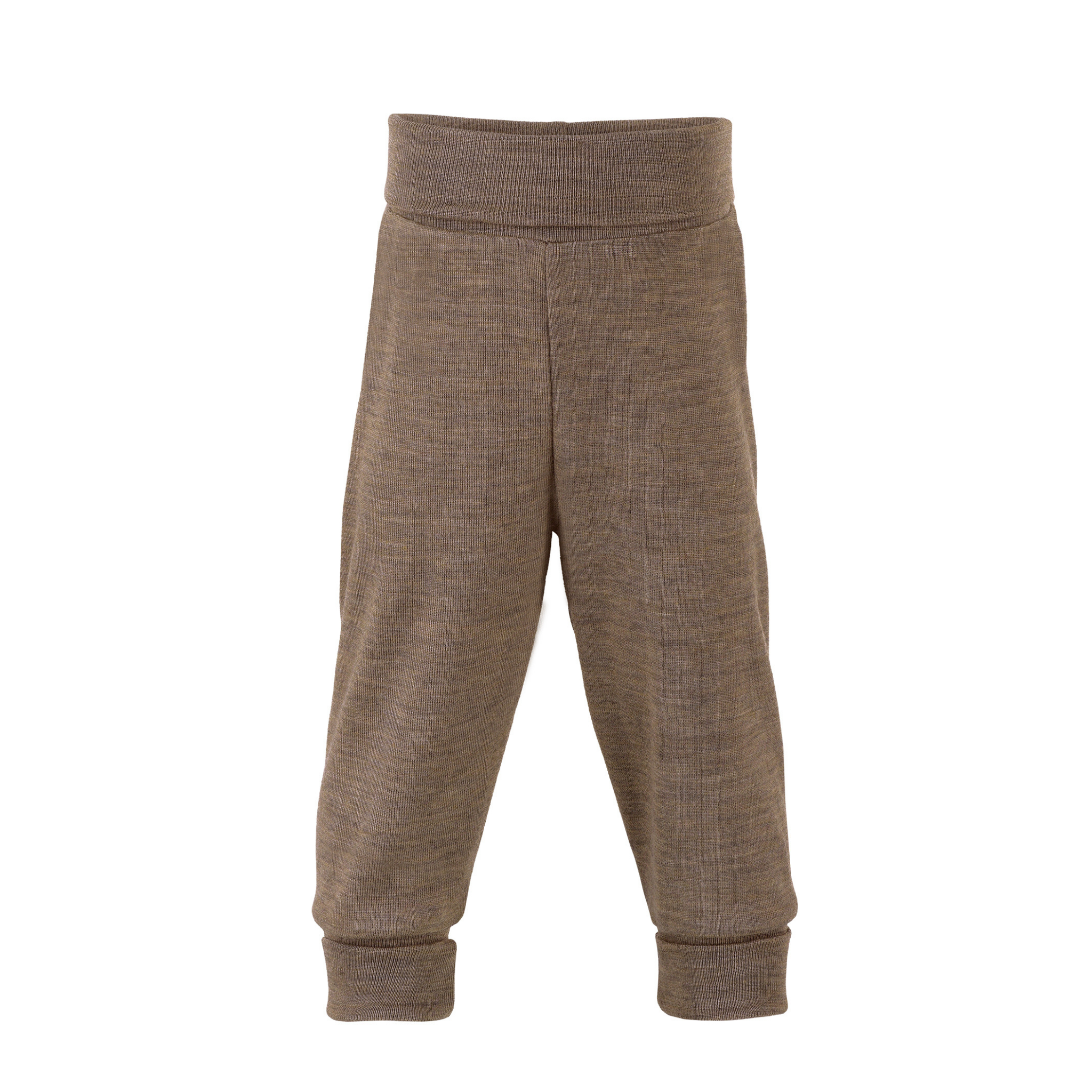 Nabelbundhose aus Wolle/Seide in Walnuss