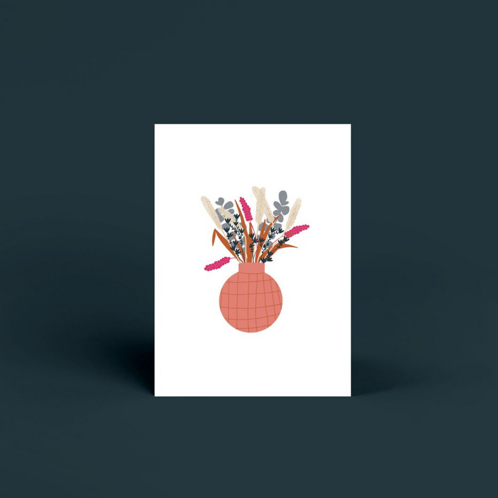 Postkarte "Runde Vase"
