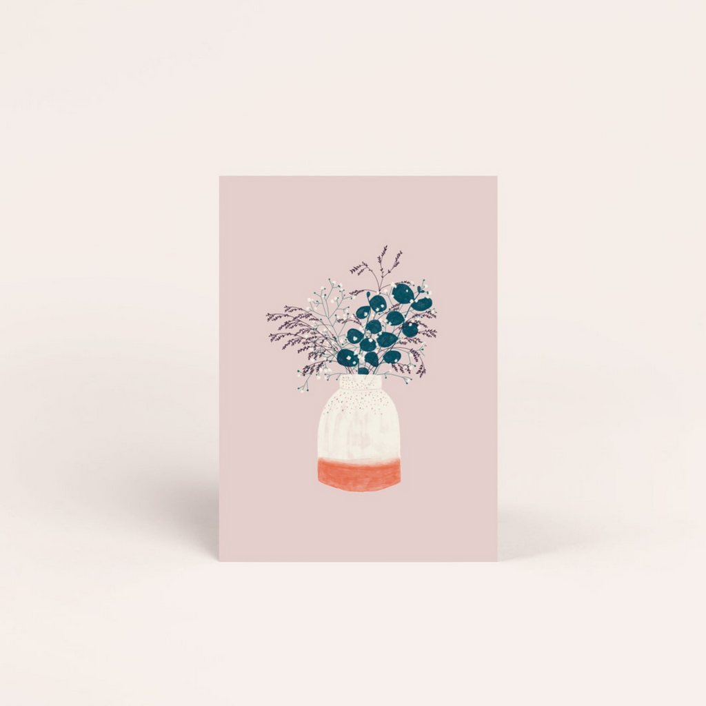 Postkarte "Weiße Vase"